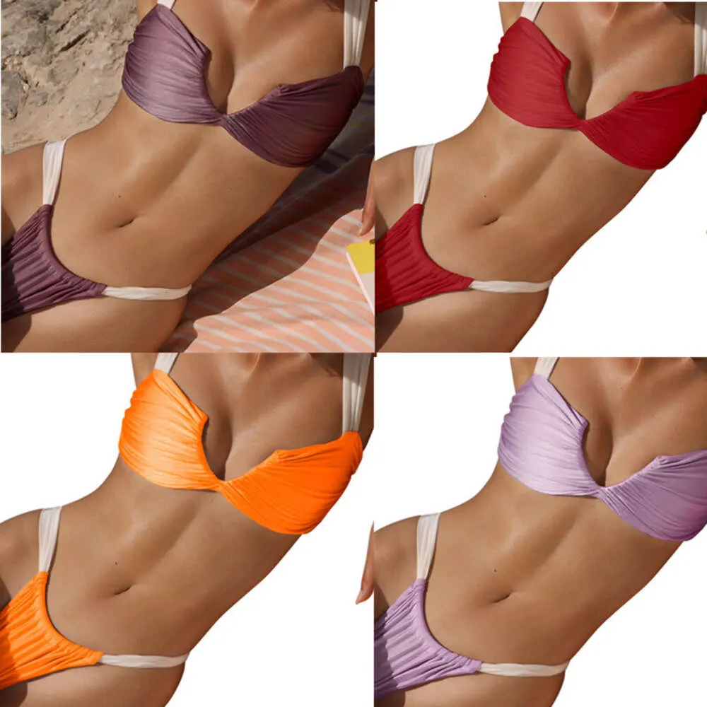 Neue Bikini-Frauen-Bikini-Bikini-Badeanzug mit tiefem V-Strap-Badeanzug