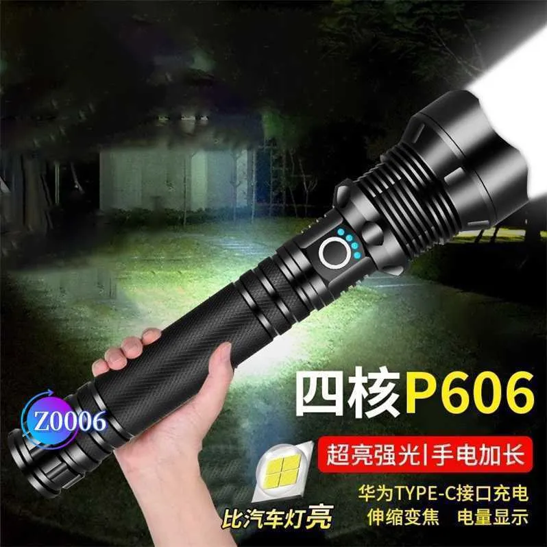 Led Torch Flashlights Camping Super Bright Flashlights Torches Newest Mini Portable High Brightes Torch Aijing P606 Strong Light Flashlight High Brightness Long R