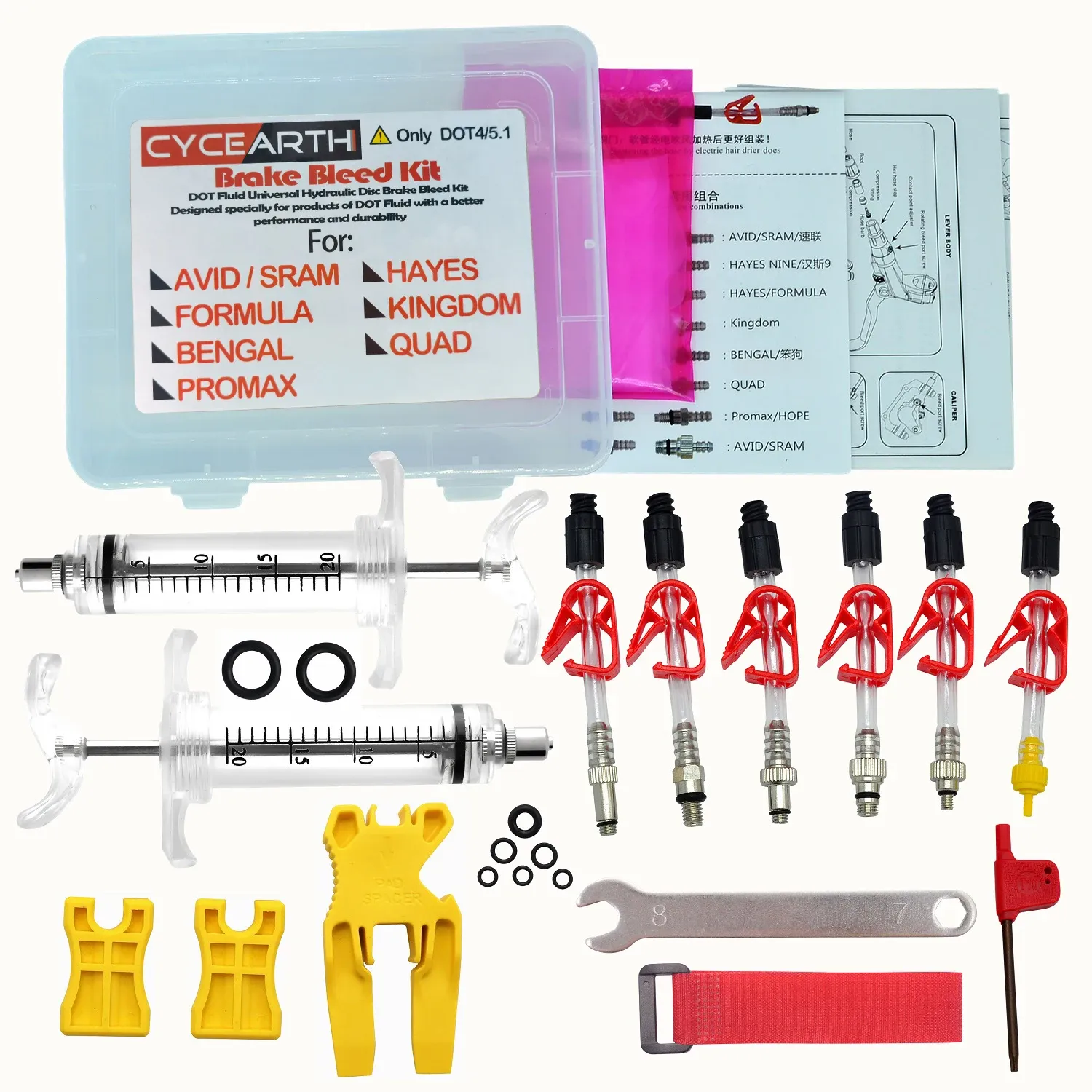 Outils Bike Dot Disc Disc Brake Said Kit Tool pour Avid Sram Guide DODE JUICY EDGE HOPE BNGAL HAYES J3 J5 J7 Formule