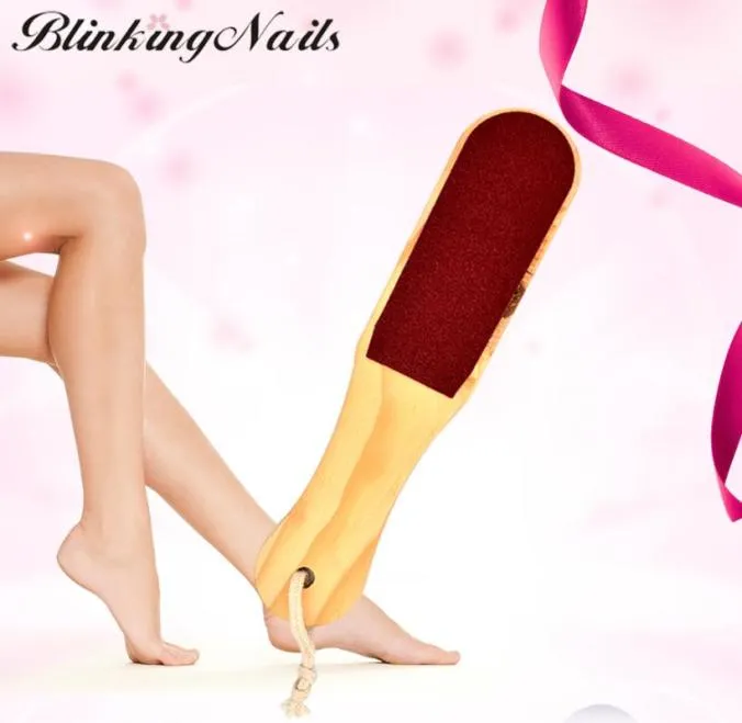 Blinkande Nails träfotvården verktyg pedicure fotfil pedicure metall voetrasp platt callus remover eelt rasp majs remover2438107