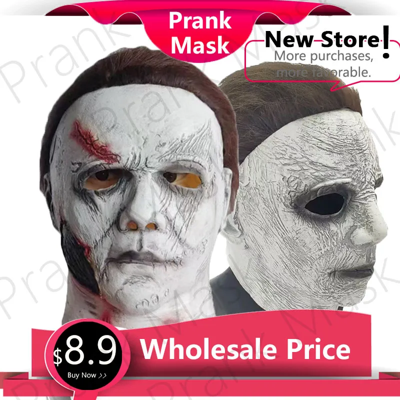 Frete de fantasia de Halloween da máscara principal Michael Michael Myers Skull Máscara Cosplay Cosplay Máscara de Latex Aderetes Funções Toys Party Toys Supplies Mask Gift