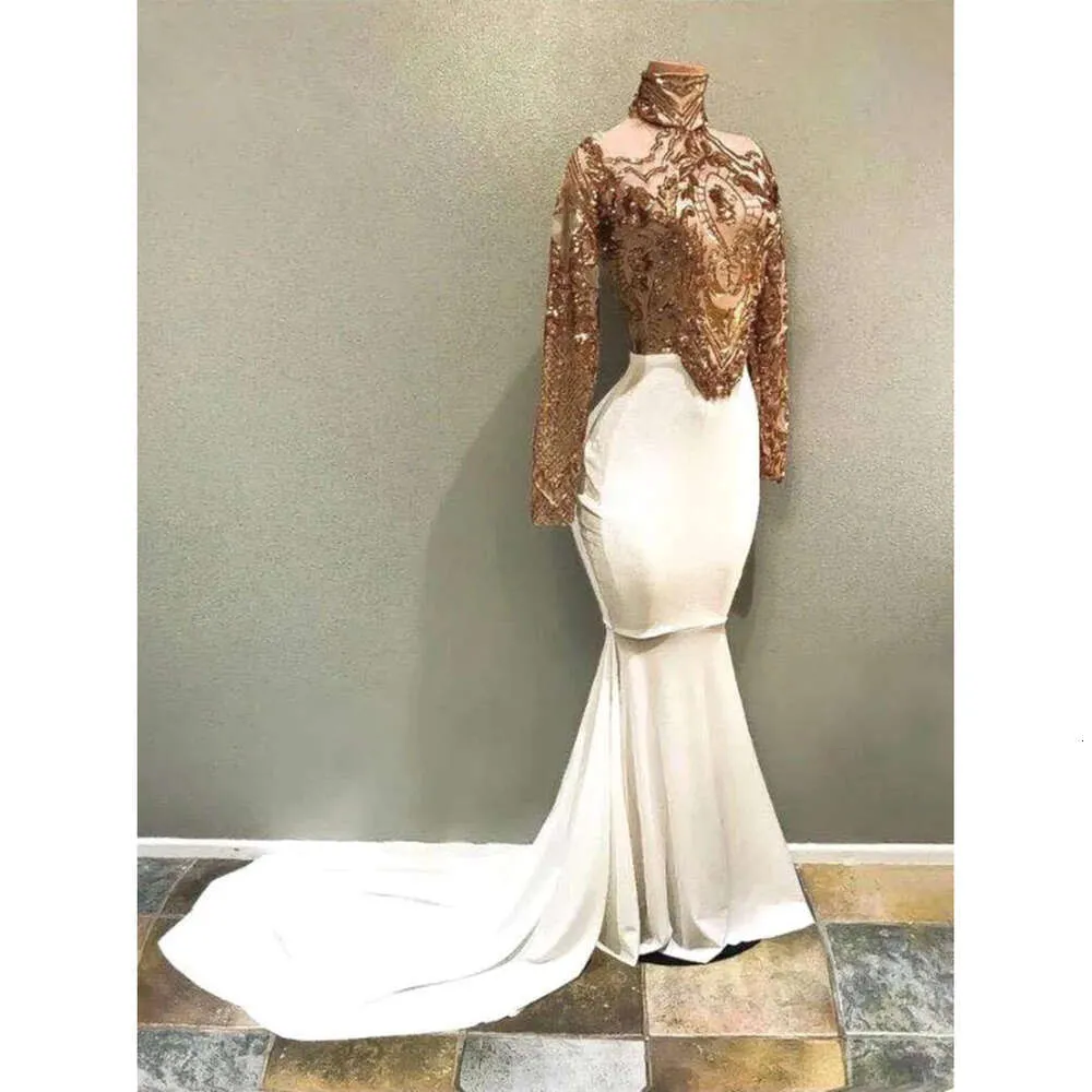 Style Long Sleeve Arabian Inspired Dress Long Sleeve Mermaid High Neck  Floor Lenth Velvet Formal Dress