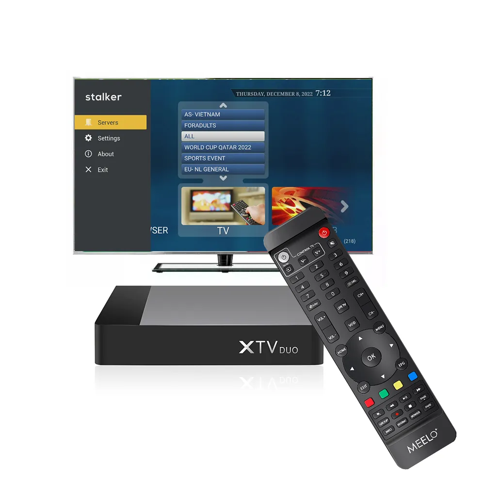 MEELO PLUS XTV DUO Android Ott Media Streamer Mytvonline Stalker Android 11 Amlogic S905W2 4K HDR 2GB 16GB Smart Media Player Full Europe USA