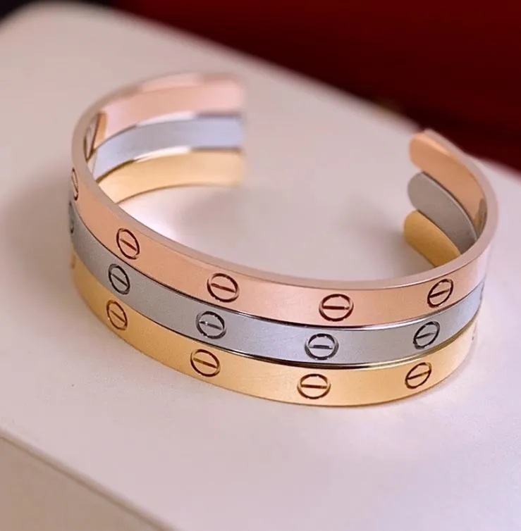 Love Bangle узкая версия Au 750 Gold 18 K никогда не исчезает 5а с коробкой с отверткой официальной копии ювелирных украшений высшего качества BR7339746