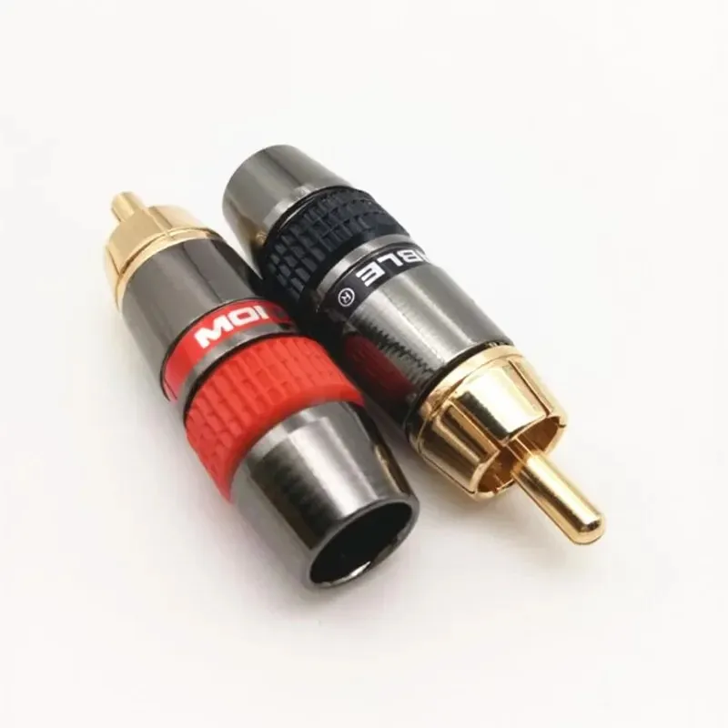 MONSTER RCA Fièvre Niveau Audio Signal Lotus RCA Plug-In Pobinet Copled plaqué RCA Connexion