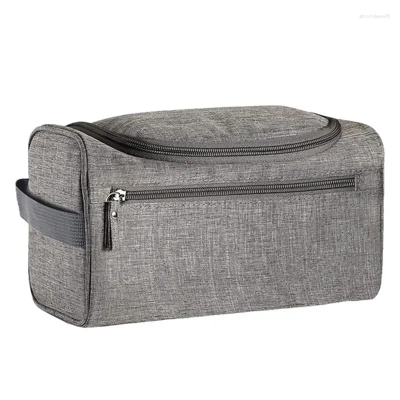 Sacos de armazenamento Bolsa de maquiagem de viagem portátil com gancho de estojo à prova d'água cosmética leve para a piscina de férias El