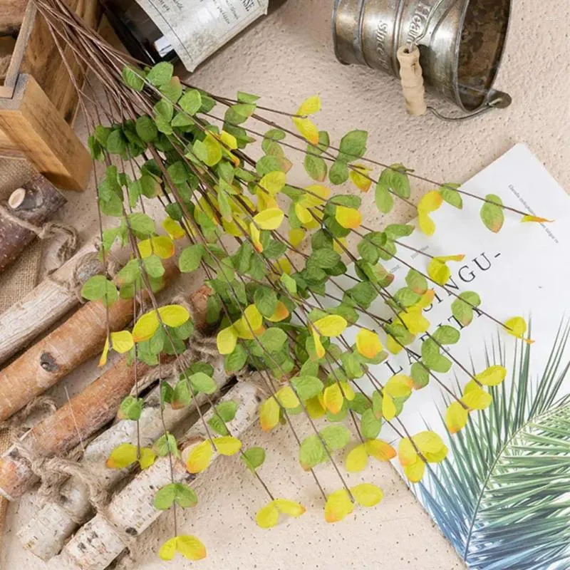 Decorative Flowers Simulated Plant Non-fading Realistic Artificial Leaf Decor Long-lasting Simulation Plants For Home Party Table