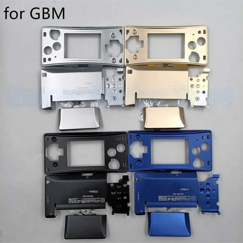 Accesorios Case de carcasa de carcasa de metal sin placa facial para Nintendo Gameboy Micro para GBM Back Cover / Battery Cover Accessories