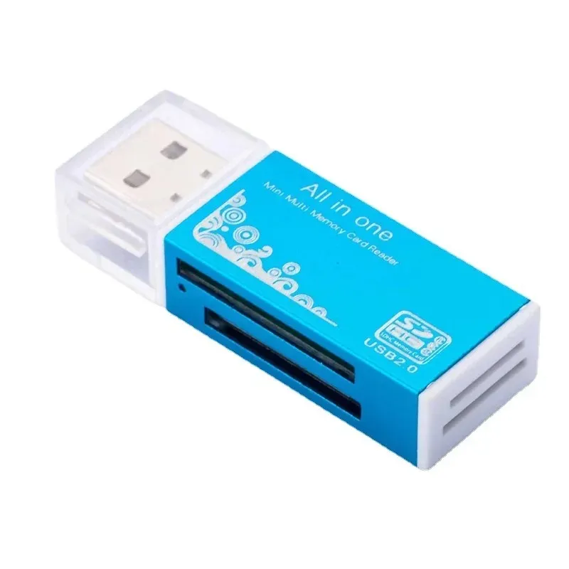 4 في 1 بطاقة ذاكرة USB 2.0 SD لبطاقة Micro SD TF MS SDHC MMC M2 MS DUO MS PRO CARD CARD SLAPTER وتشغيلها لجهاز الكمبيوتر المكتبي المحمول
