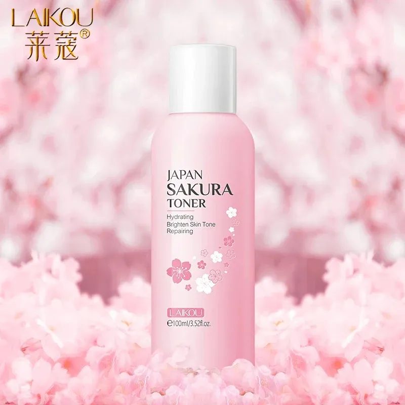 Toner Laikou Cherry Blossoms möter tonic djup fuktgivande oljekontroll krympporer Makeup Vattenblekande hudvård Japan Sakura Toner