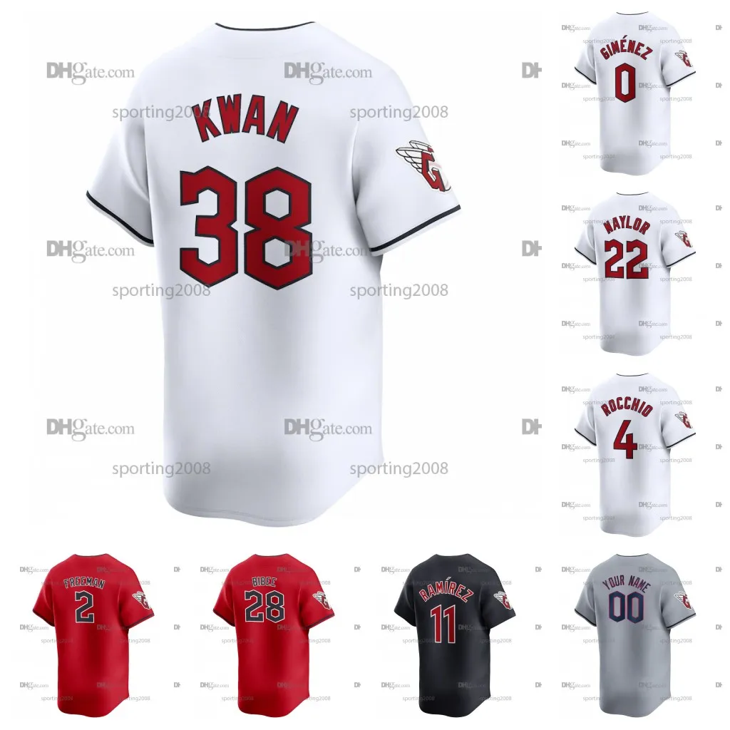 38 Steven Kwan Jose Ramirez Jersey Andres Gimenez Josh Naylor Brayan Rocchio Tyler Freeman Emmanuel Clase Gabriel Arias Ramon Laureano Will Brennan