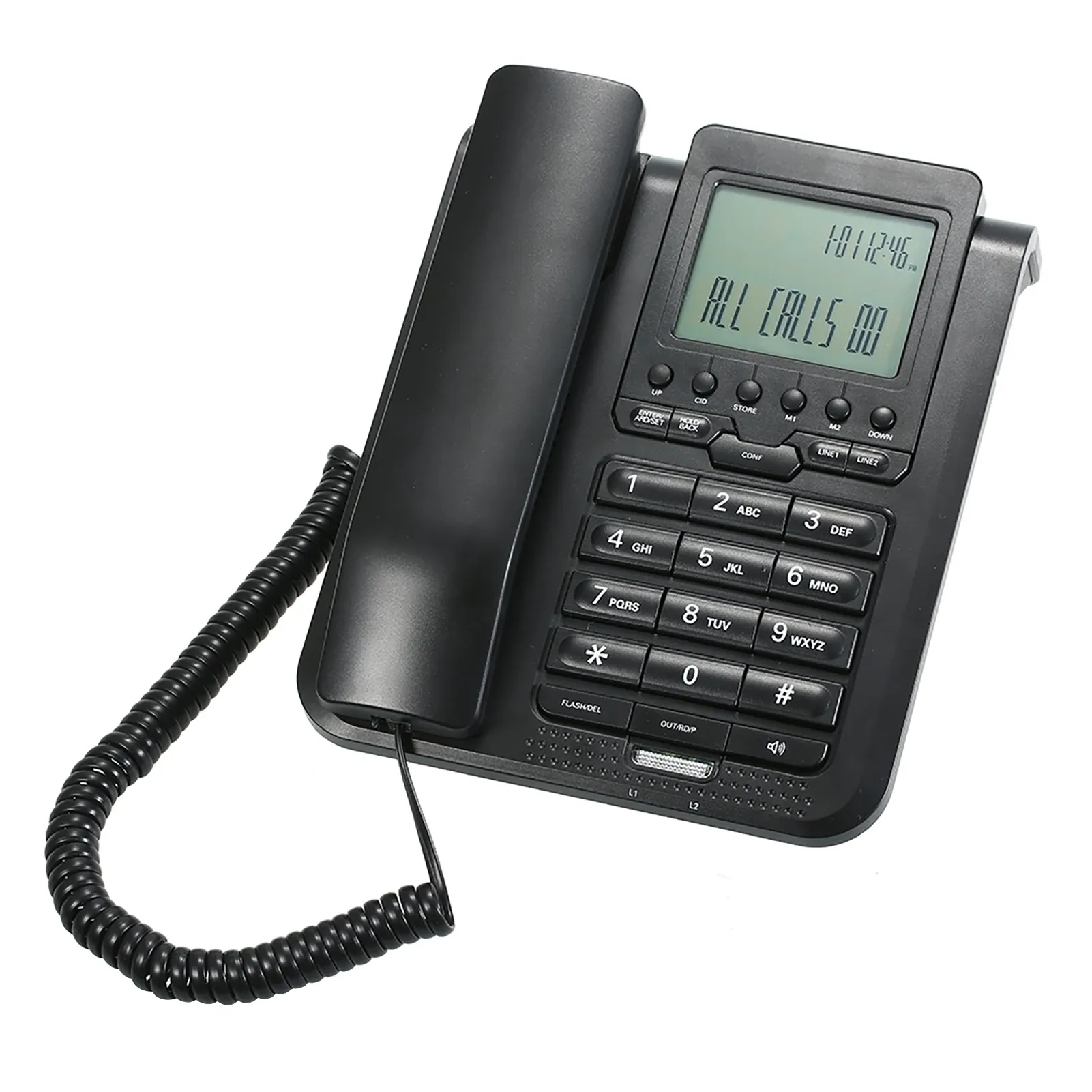アクセサリー2line Digital Corded Telephone Desk Landline Landline Supportサポート