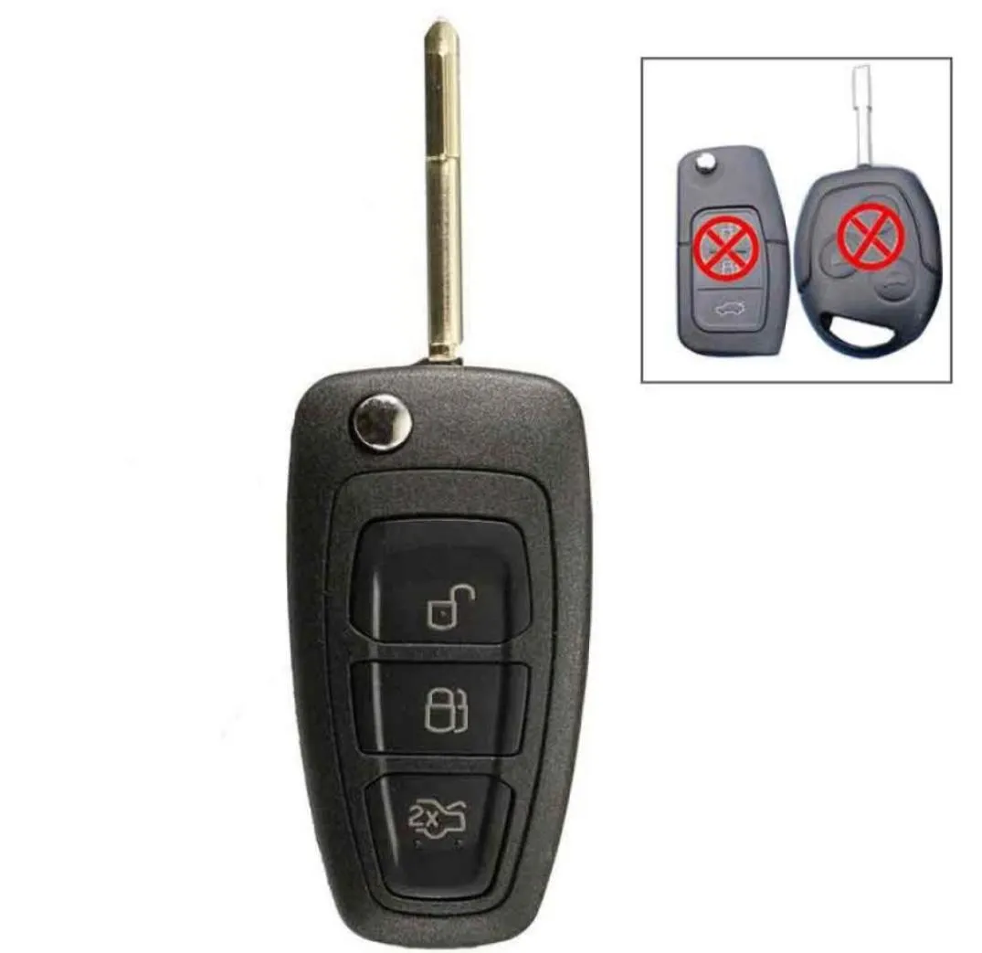 3 boutons Flip Remote Key FOB avec puce 4d60 pour Ford Focus MK1 Mondeo TransitConnect 433MHz33634518363642