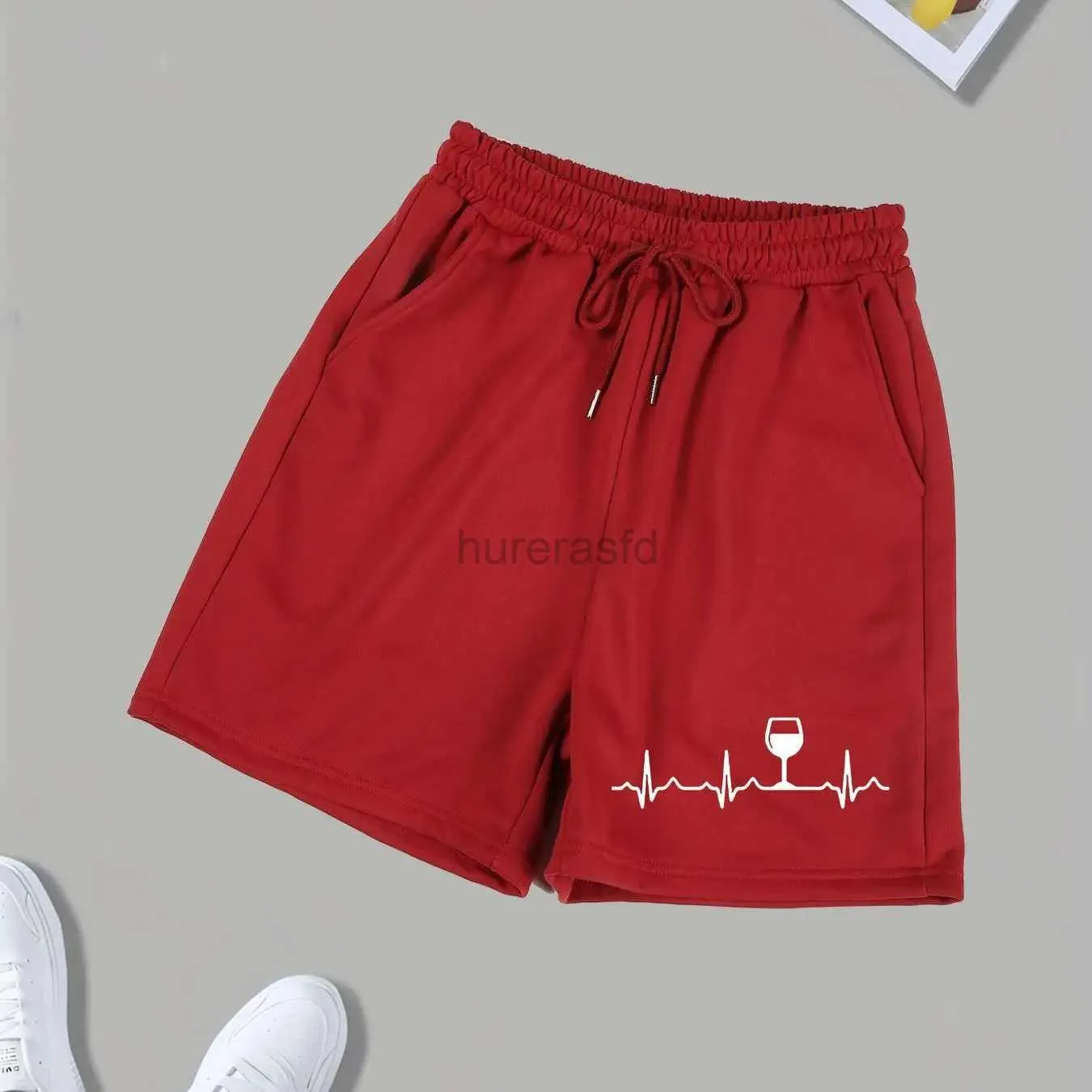 Women's Shorts Women Shorts Summer High Elastic Lace Up Drawstring Wide Leg Sweat Short Fitness Running Shorts Loose Casual Large Sports Pants d240426