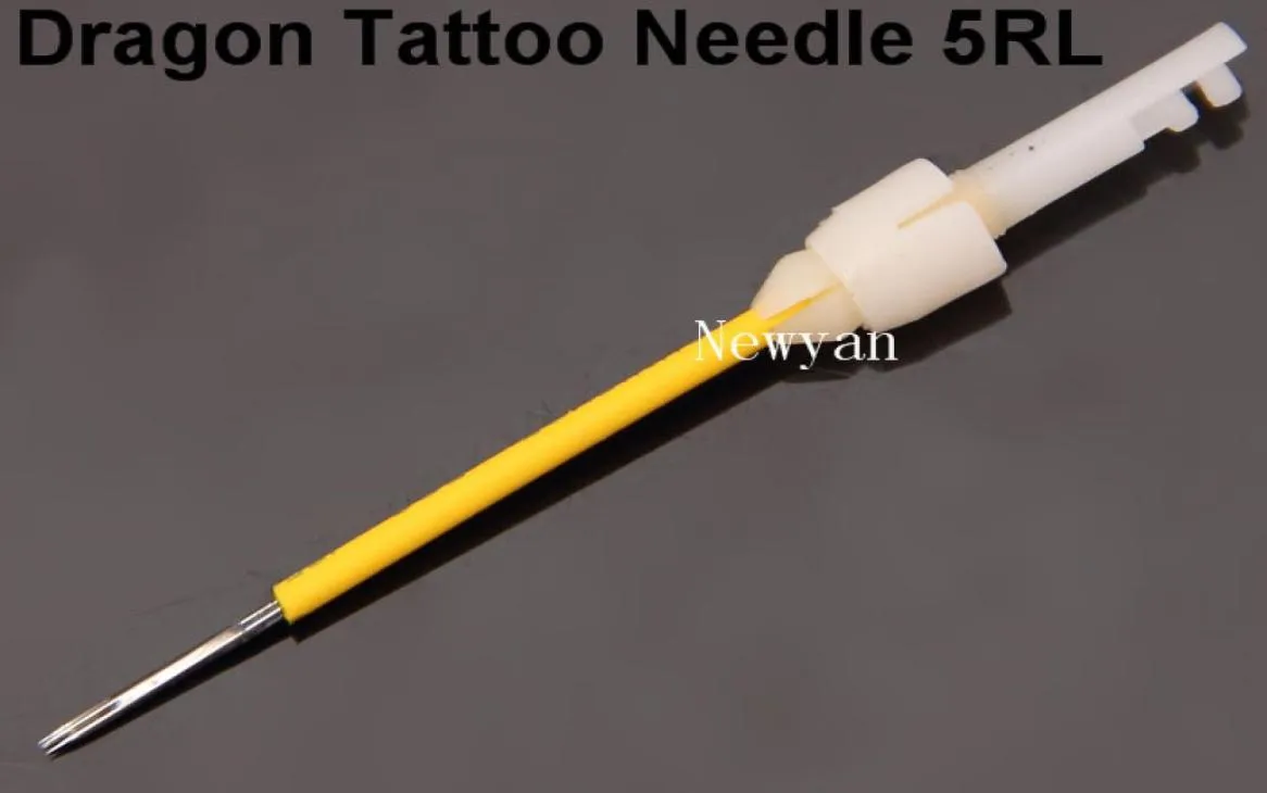 50st 5Prong Round Buckle Needles Fit på Dragon Tattoo Machine för permanent makeup9903898
