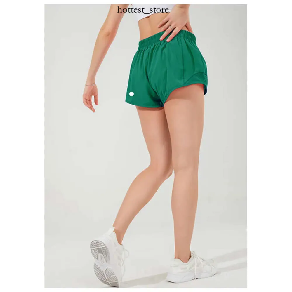 Lulumon Womens Yoga Shorts Roupas com Fitness Wear Calça Curta Girls Running Elastic Pants Sportswear Pockets 449