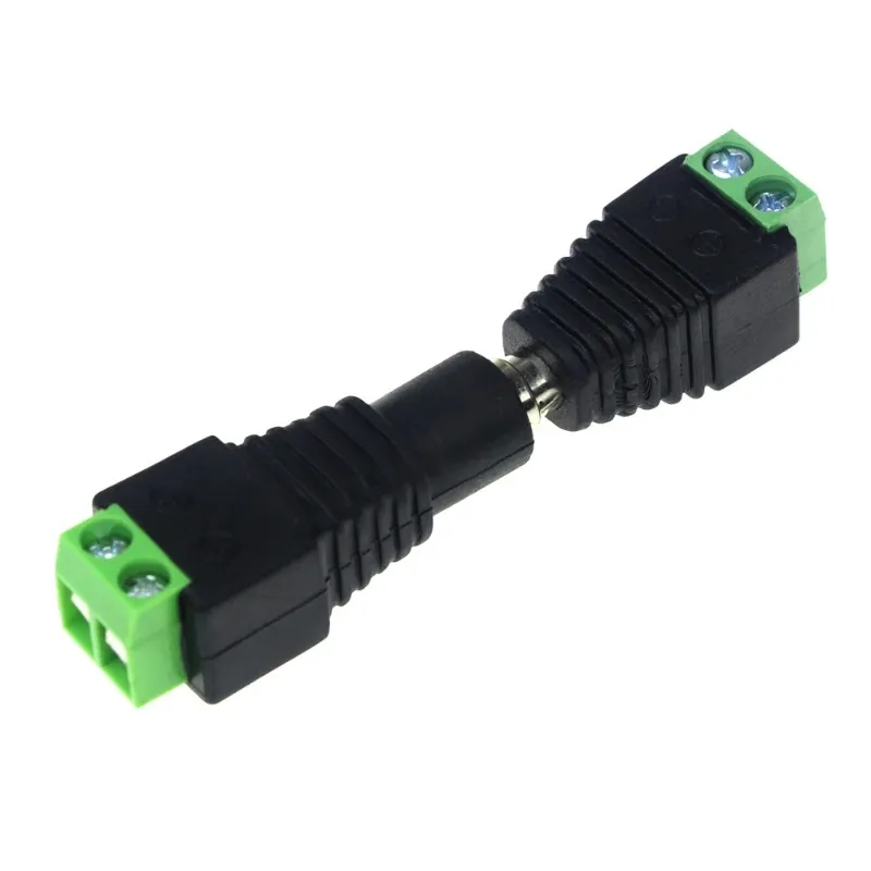 DC12V Power Plug Jack Adapter Male + Female 2.1 x 5.5mm Connector for CCTV Single Color LED Strip Light Anpwo