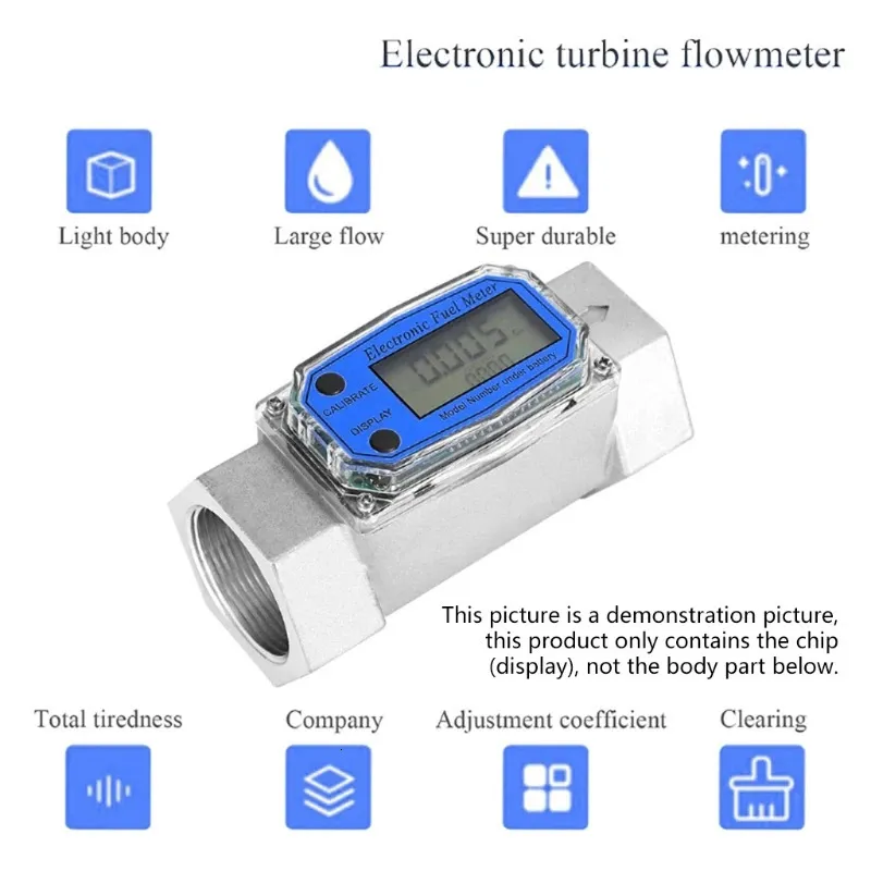 Mini Digital for Turbine Flowmeter Digital LCD Display Display Chip Akcesorium elektronicznego cyfrowego przepływu 240423