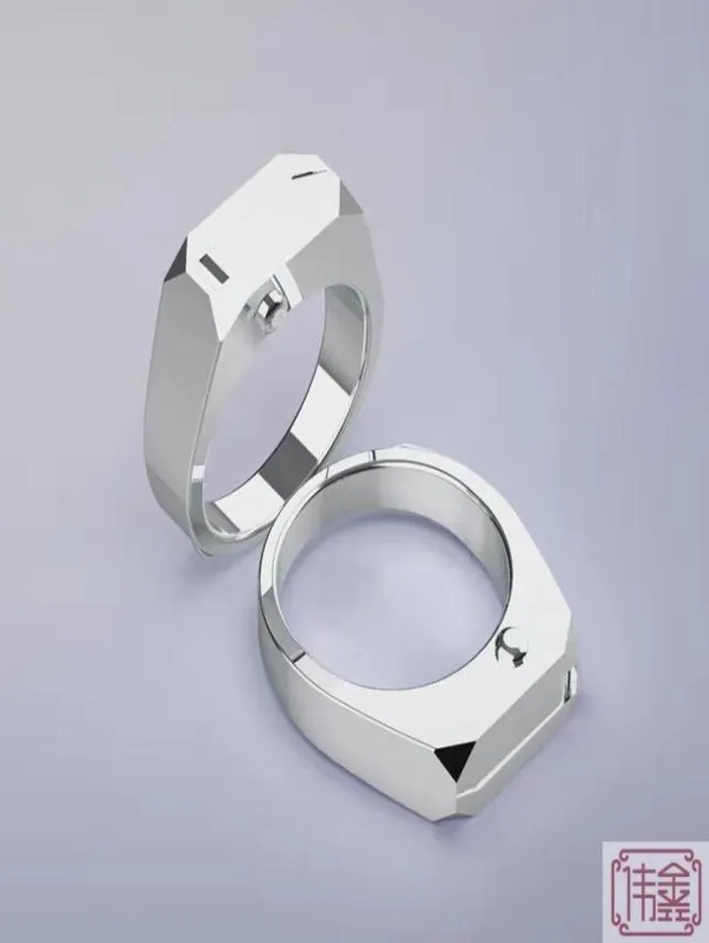 Trzecia generacja Titanium Selffense Selfdefense Nóż na zewnątrz popularna funkcja biżuterii Pierścień może być używany do wybicia samochodu 3310783