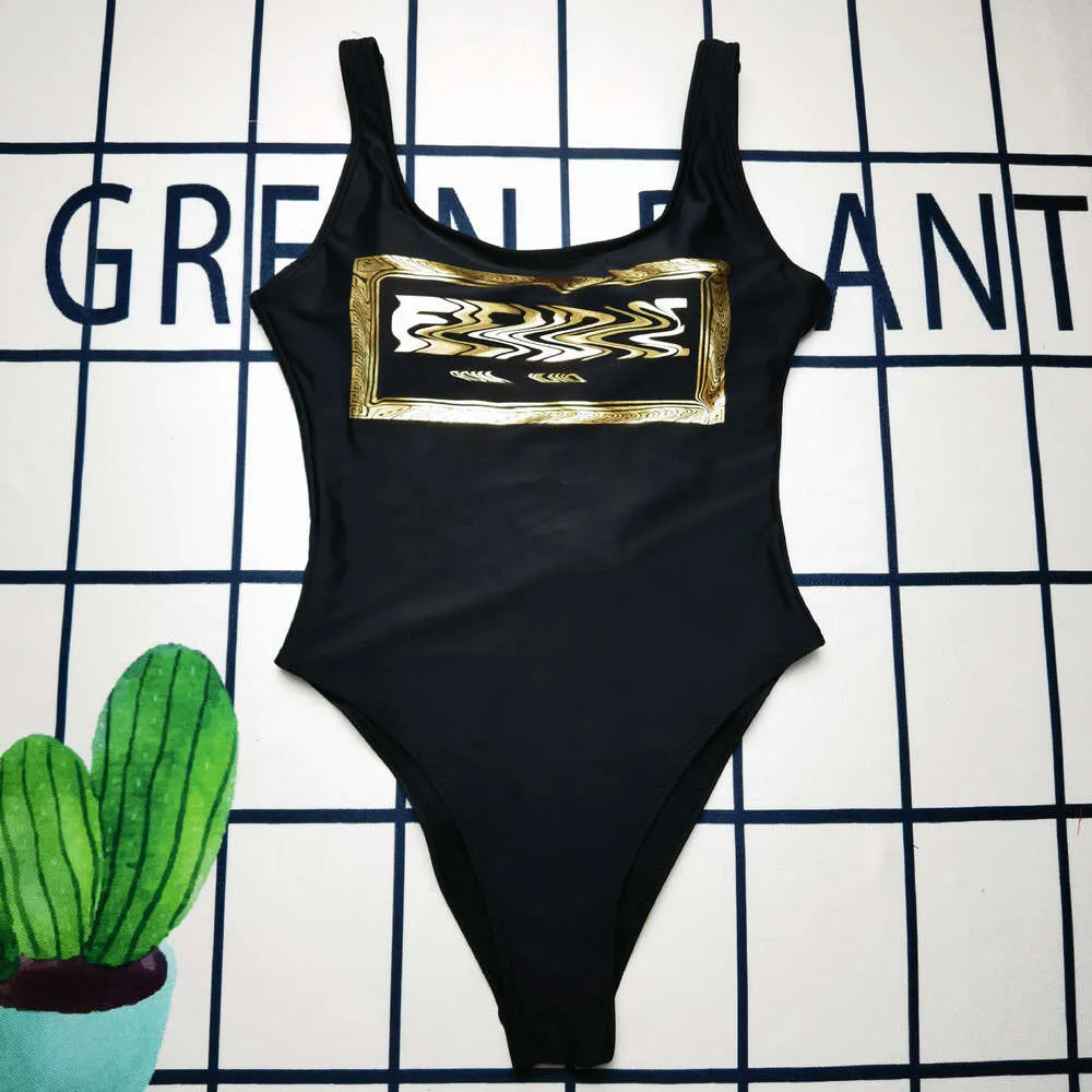 Designer Black Bikinis One-pieces Swimsuit Mesh Letter Embroidery See-through Lace Sexy Swimsuit For Women Bikini Summer Swimwear Beach Swimsuit FZ2404262