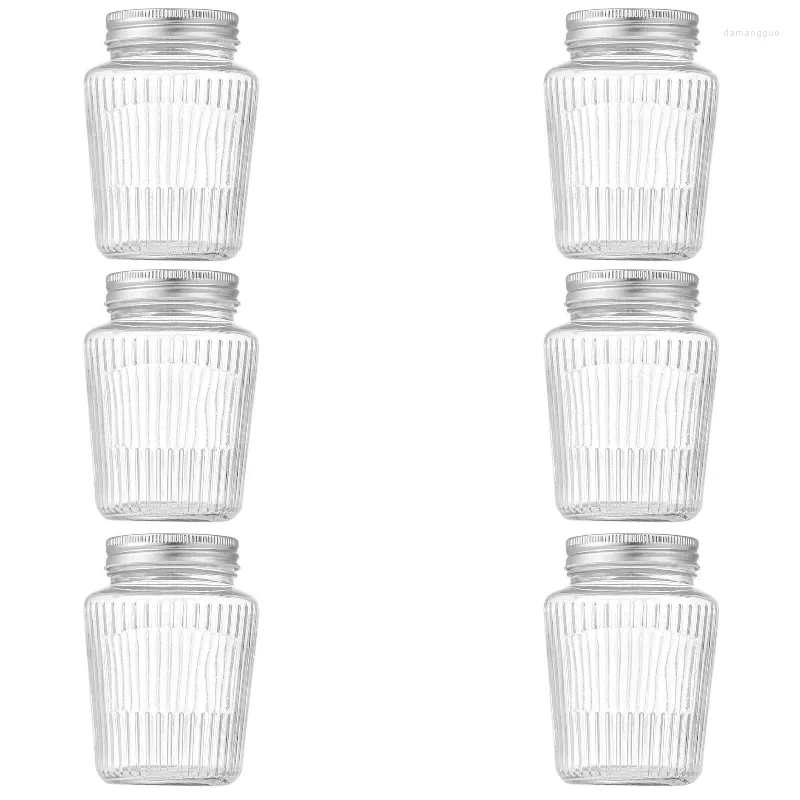 Storage Bottles 6 PACK Glass Mason Jars Canning 17OZ Jelly With Food Grade Safe Metal Lids Honey Wedding Favors Shower DIY Spice