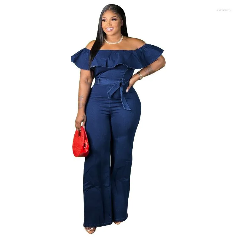 Dames jumpsuits 2024 mode -elastische plus size grote jeans dames dames broek