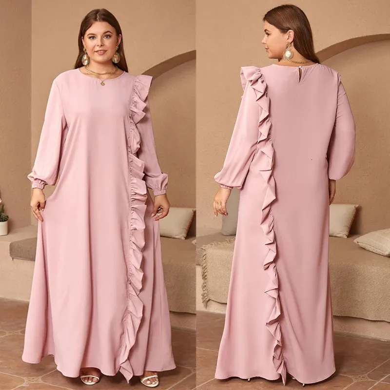 Veckad moderosa kaftan klänning muslimska abaya dubai kalkon mantel ramadan klänningar kvinnor elegant full ärm kvällsfestkläder 240415