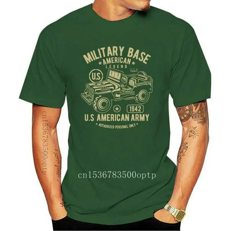 TAKTYCZNE T-shirty Nowe 2021 Summer Fashion Gorąca baza wojskowa USA Legendarna męska koszulka wojskowa amerykańska T-shirt 240426