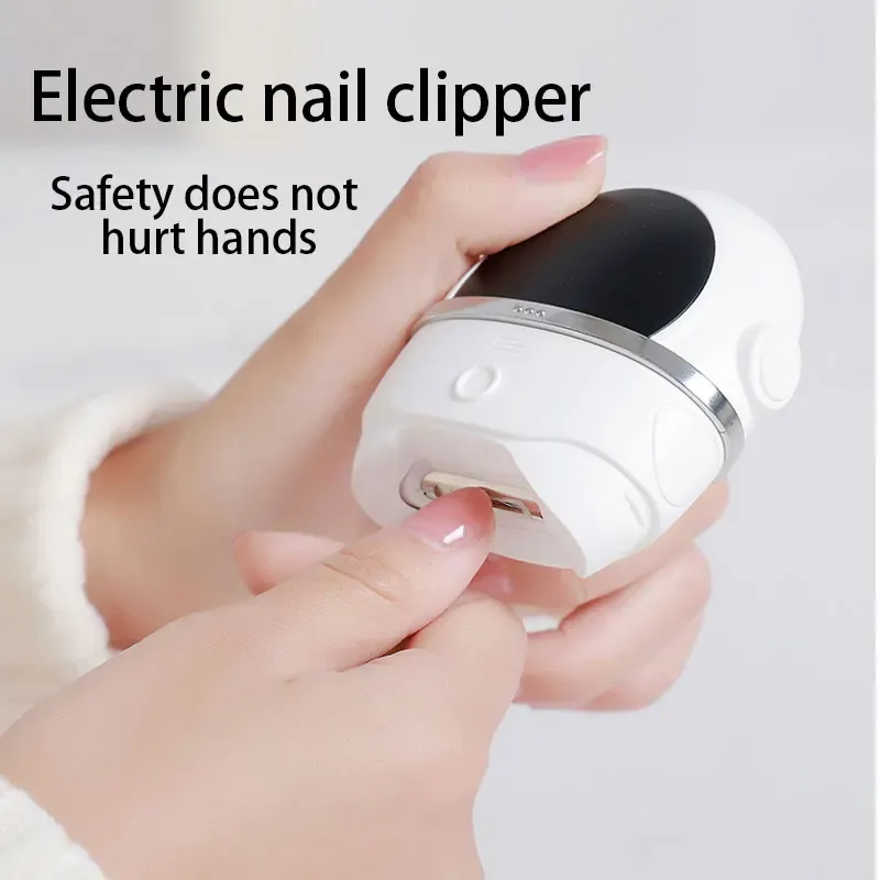 Bestanden Elektrische nagel Clipper Automatische nagel Trimmer Safe oplaadbare vingernagelsnijder met nagelbestand voor kinderen draagbare manicure tool