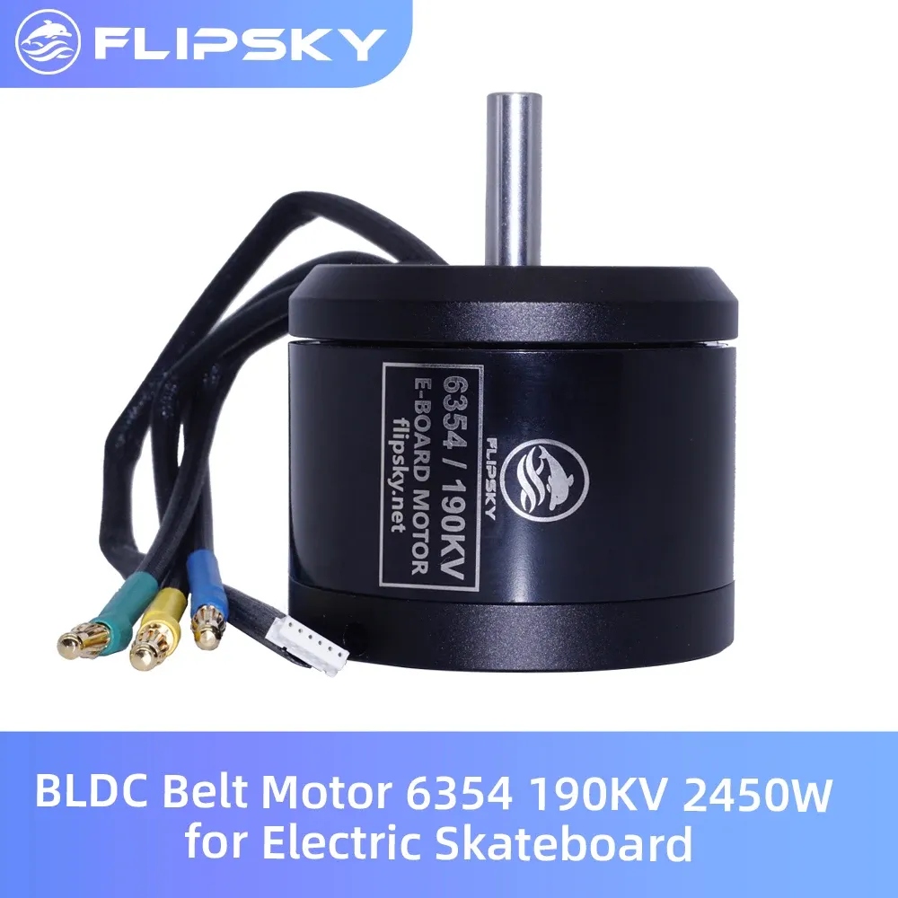 Del Flipsky Brushless Sensored Motor för elektrisk cykel/skateboard BLDC Belt Motor 6354 190KV 2450W Axel 8mm