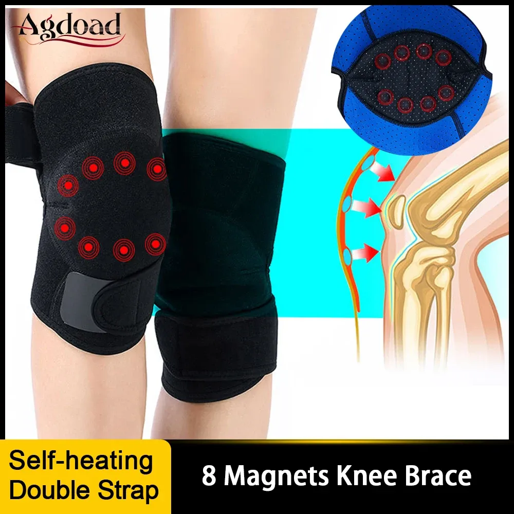 Pads Agdoad Self Heating Knee Pad Tourmaline Magnet Therapy Moxibustion Hot Compress Knee Brace for Arthritis Pain Relief Knee Warmer