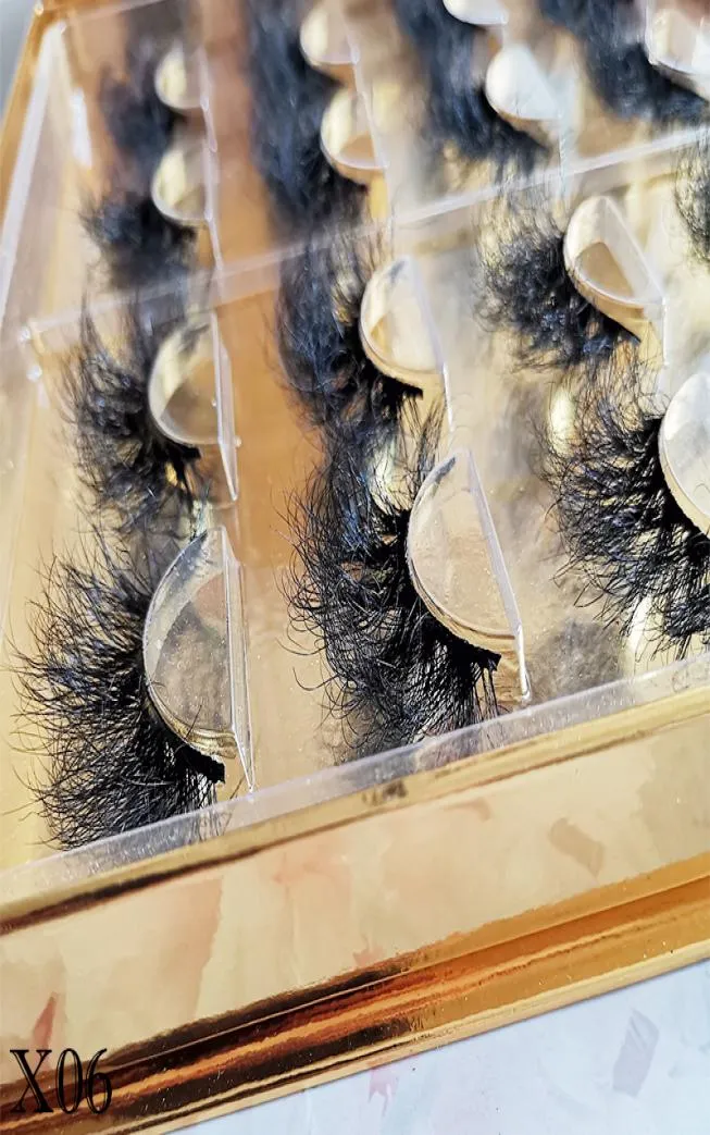 Ögonfransar Set 3D Mink Lashes Book 25mm Fluffy Messy 3D Eyelash Whole Wispy Lash 10 PairSbox Mixed Styles Is OK2819759