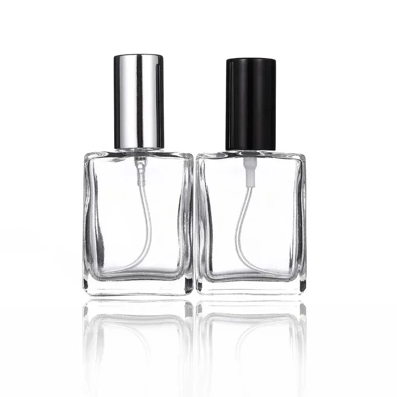 1pcs 15ml explosivo quadrado plano transparente transparente perfume garrafa de vidro garrafa vazia garrafa dividida portátil