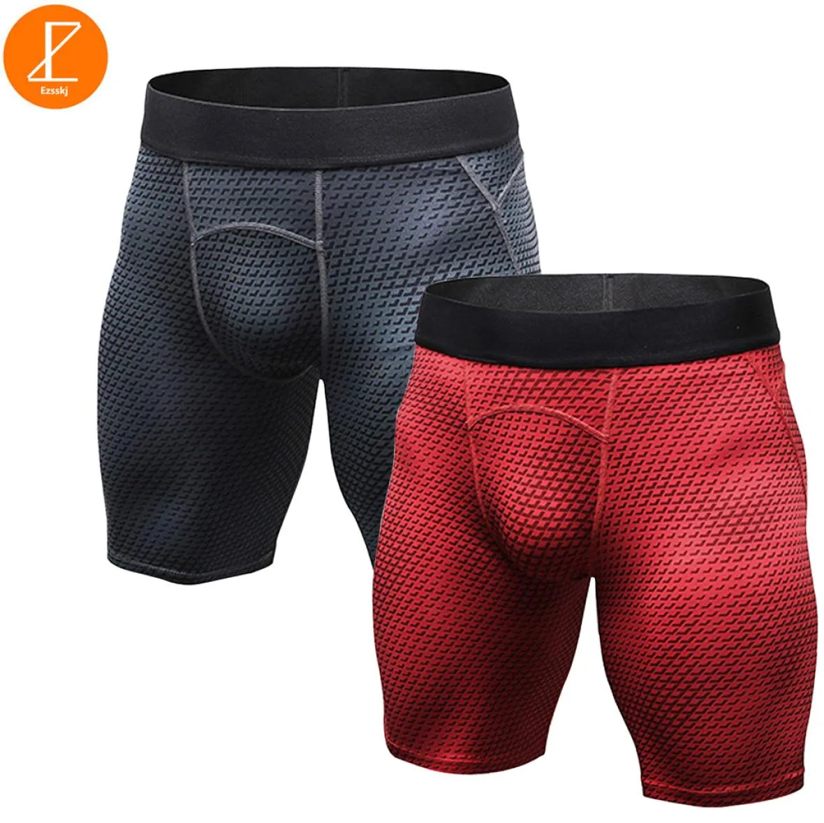 Мужчина 2 паксовые сжатие шорты бодибилдинг Ezsskj Boys Sports Loonswears Bottoms Fitness Elasticity Small Medium7447729