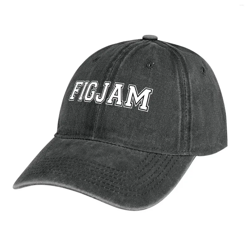 Berets FIGJAM In White College Sports Jersey Font With Black Outline - Aussie Slang FTW Cowboy Hat Beach Outing Caps Male Women's
