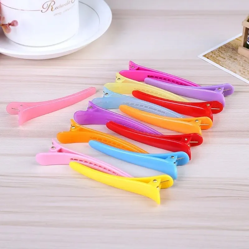 10PCS Simple Resin Hair Clip Large Plastic Duckbill Clip for Women Barrettes DIY Hair Styling Tool Hair Accessories Hairdressing