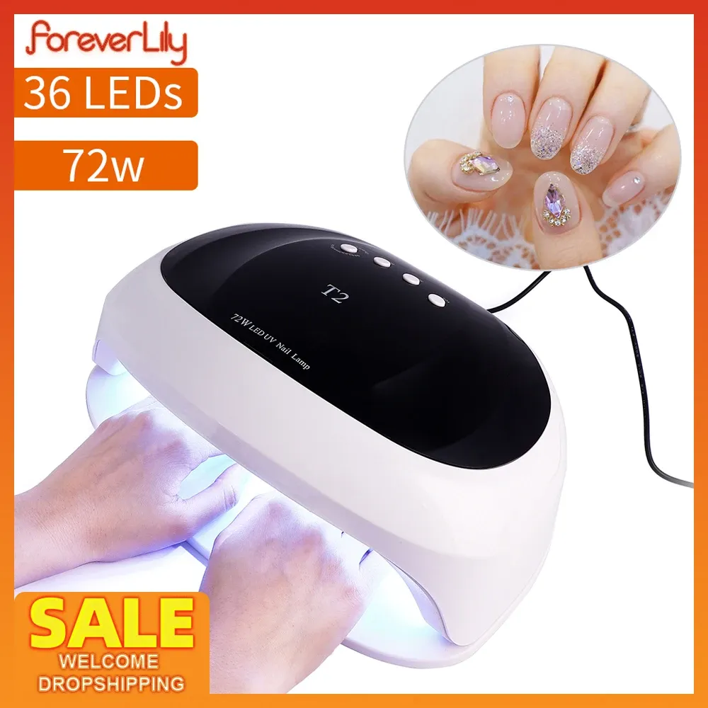 Kits 72W grand sèche-lin LED LED UV Capteur intelligent gel ongle Dry Dry UV LAMP DIMER DESSIGNE