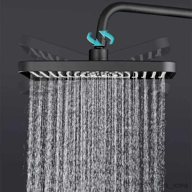 Cabezales de ducha de baño Nuevo panel grande de gran flujo sobrealimentación de la lluvia cabezal de ducha 360 rotación accesorios de ducha de hotel de baño de alta presión