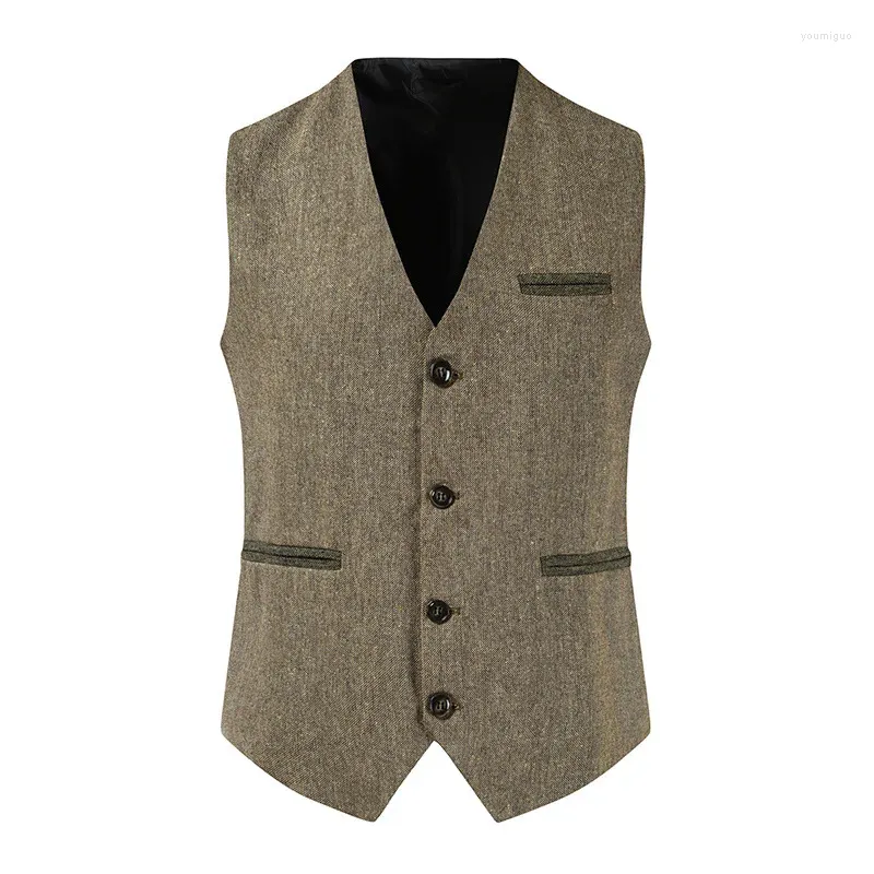 Gilet masculin 2024 printemps et automne coréen décontracté couleur solide à la mode à la veste à poitrine simple style veste