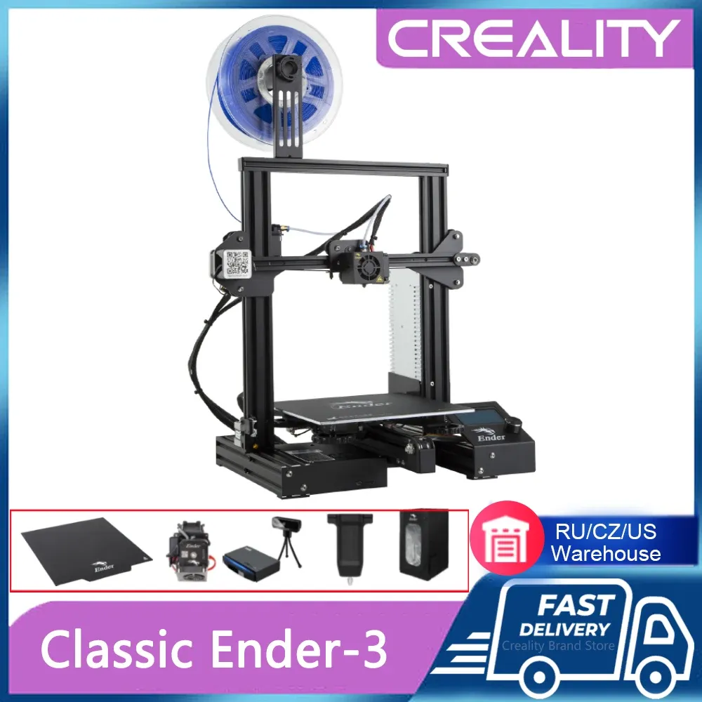 Drukarki Creality FDM 3D Ender3 DIY Selfassemble Drukarka z 32 bitami płyty głównej RESUME Drukowanie 220*220*250 mm