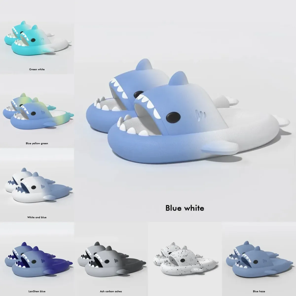 Shark Slides Slippers Designer Sandalen Sandalen Heren Dames Dye Dye Bule Haze Rainbow Fashion Outdoor Nieuwheid Slippers Slippers Baan Indoor Hotel Sports sneakers EUR 36-45