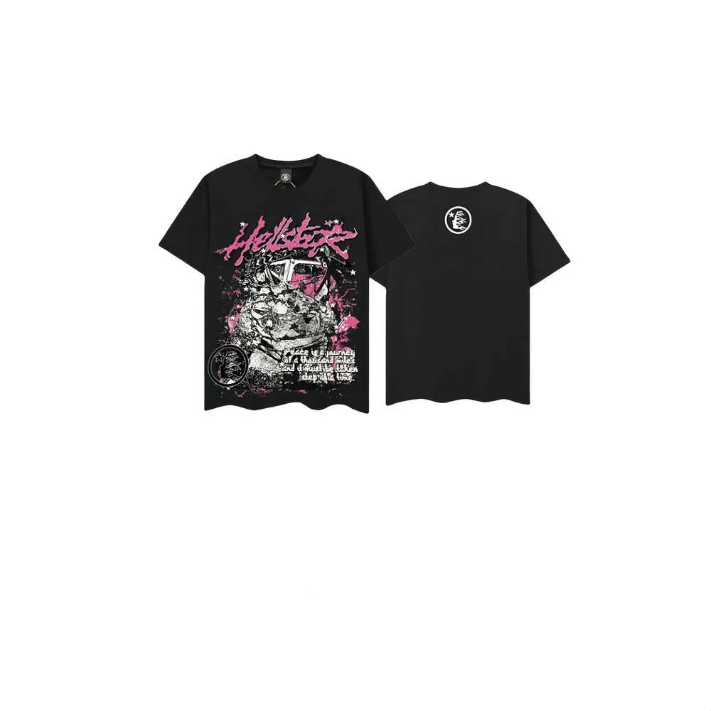 Hell Star Shirt Designer T-shirt heren Hell Star T-shirt dames t-shirt Retro Hell Star Short Watermark knap t-shirt t 333