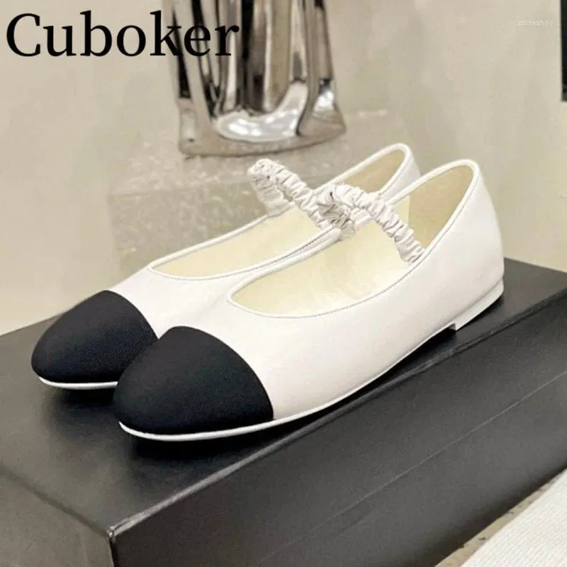 Casual Shoes 2024 Spring Leather Ballet Loafers White Black Women's Flat Women Causal Flats Doug Elegant Ladies