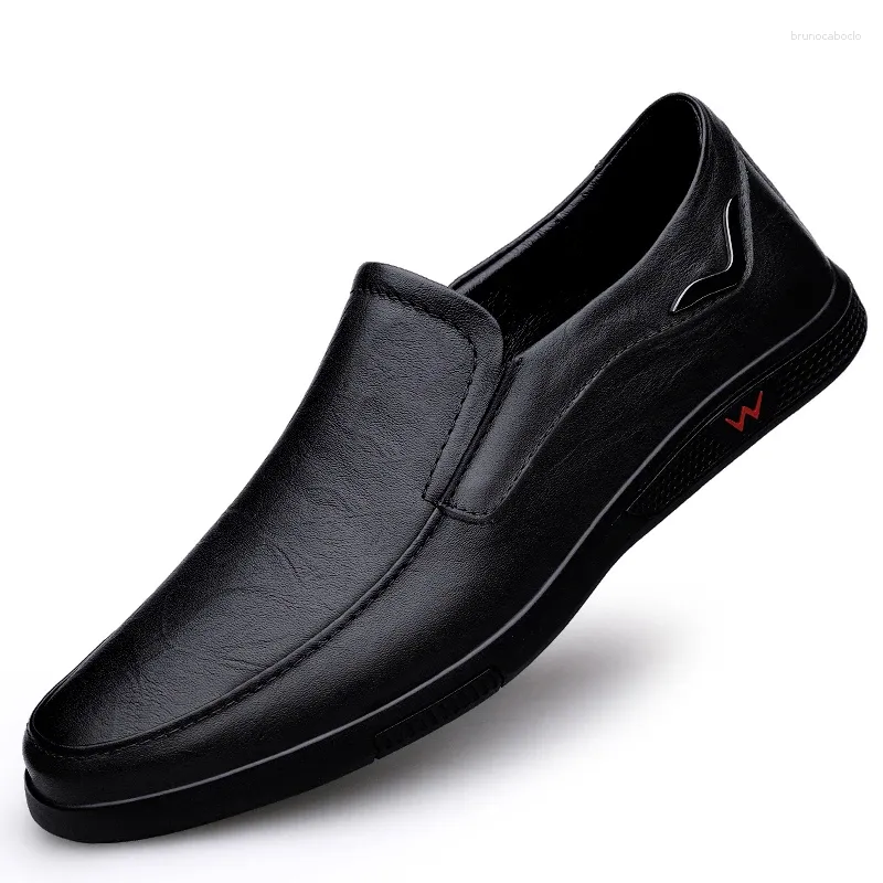 Casual Shoes Men's Designer Leather Fashion Comfortable Flat Work Plus Size Loafers