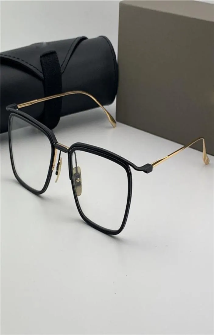 Kvinna Mens Fashion Desinger Spectacle Lentes Frames Shades Famous Brand Desinger Optical Frame Square Form Gold Myopia Men Eyewea9694642