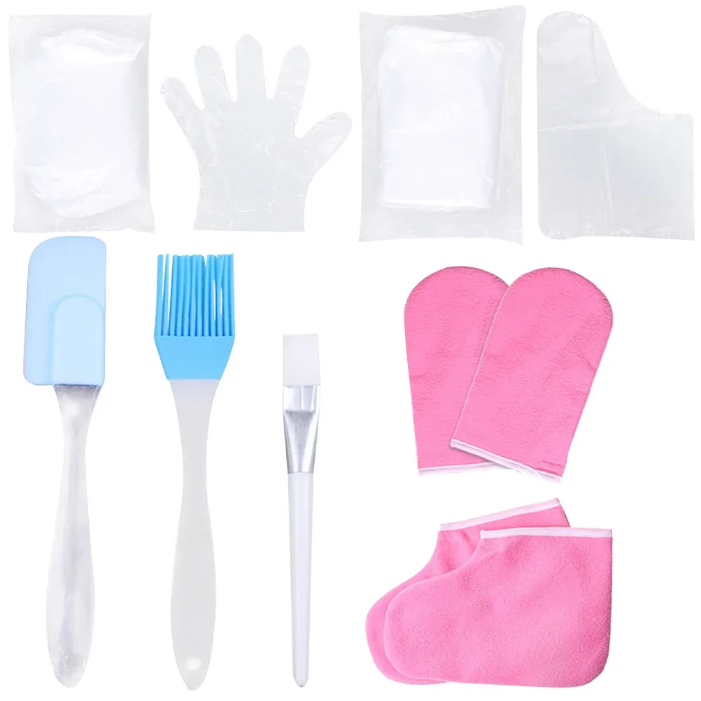 Kit paraffin strumpor handskar vax hand fot spa exfolierande skrubba bad täcker fuktgivande mitt behandling foder handskar vård tillbehör