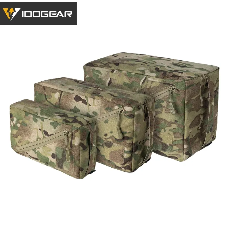 Sacs Idogear Tactical Accessory Pouch 3pcs Zipper Edc Pouch Tool Storage Sac Camo 35101