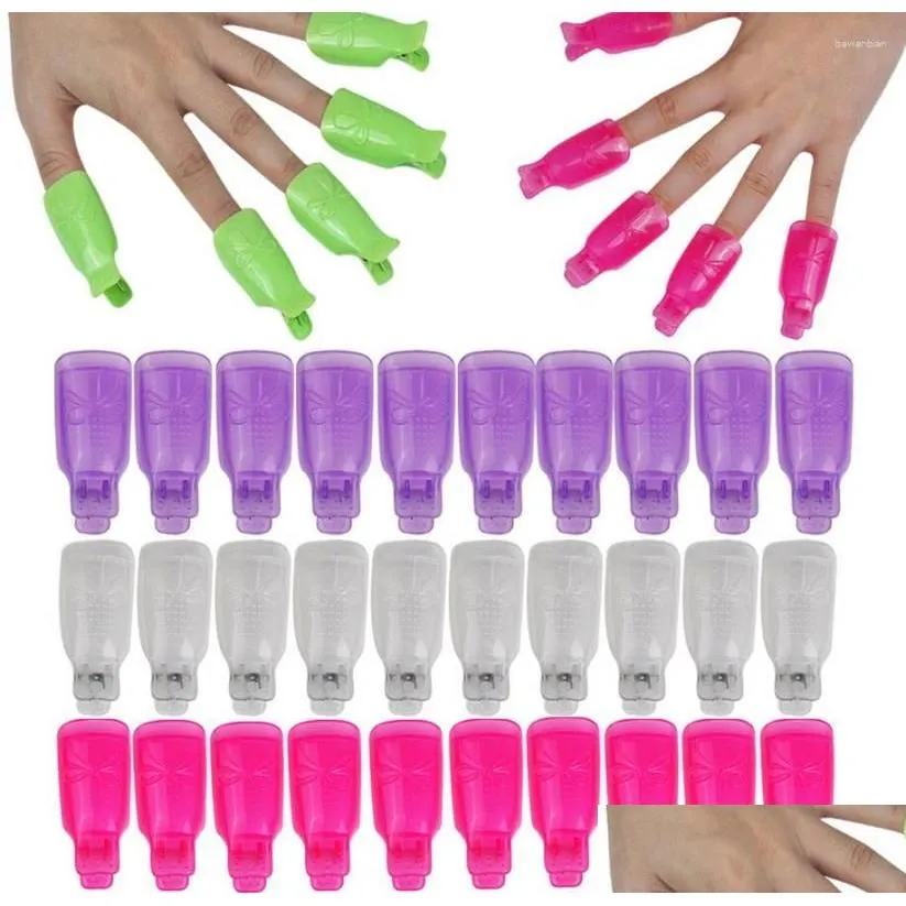 Set di manicure per le unghie all'ingrosso- Art acrilico Immergiti con tappo a clip in plastica gel rossi smart polacco strumenti di avvolgimento intelligente kit consegna olegria ot0xp