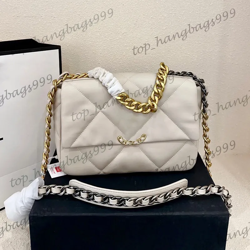 Brand 19 Women's Quilted Diamond Lattice Shoulder Bag with Two-Tone Coarse Chains, Chic Gold & Silver Crossbody Handbag Clutch Purse, Large Capacity Brand 19 Women's Quilted Diamond Lattice Shoulder Bag with Two-Tone Coarse Chains, Chic Gold & Silver Crossbody Handbag Clutch Purse, Large Capacity