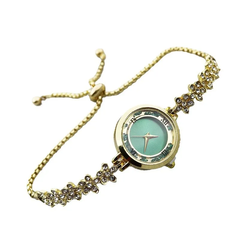 ダイヤモンドブレスレットを備えたデザイナーブレスレットウォッチシンプルでファッショナブルな小さなダイヤルクォーツ時計女性のためのJewlery Designerの高品質の時計。